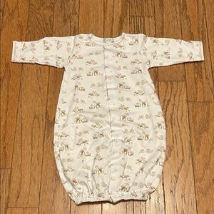 Kissy Kissy Cream Sleep Sack with Animal Print